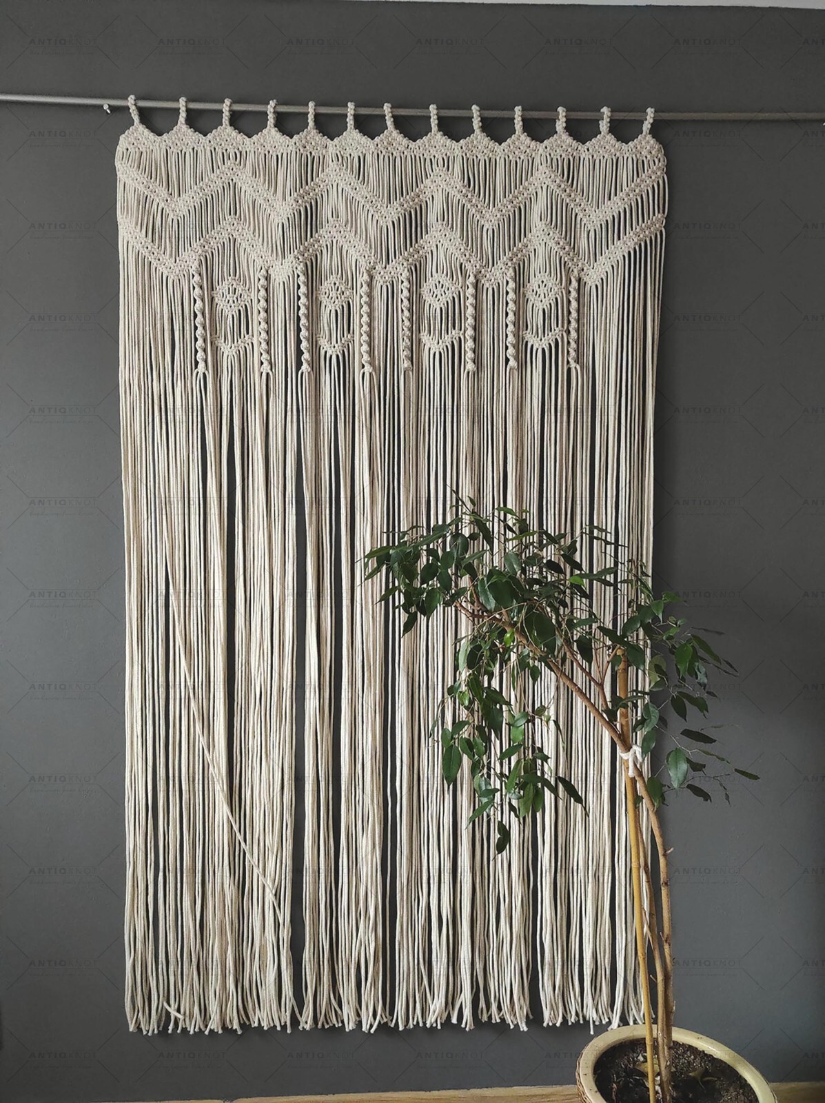 Macrame Door Curtain | large Wedding Backdrop | Large Tapestry | Window curtain