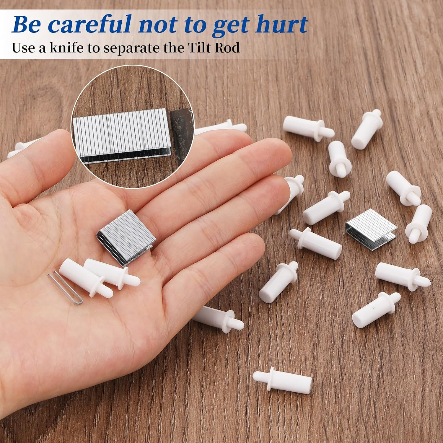 40 Pieces Plantation Shutter Repair Tool Set 20 Pcs Louvers Staples and 20Pcs Sp
