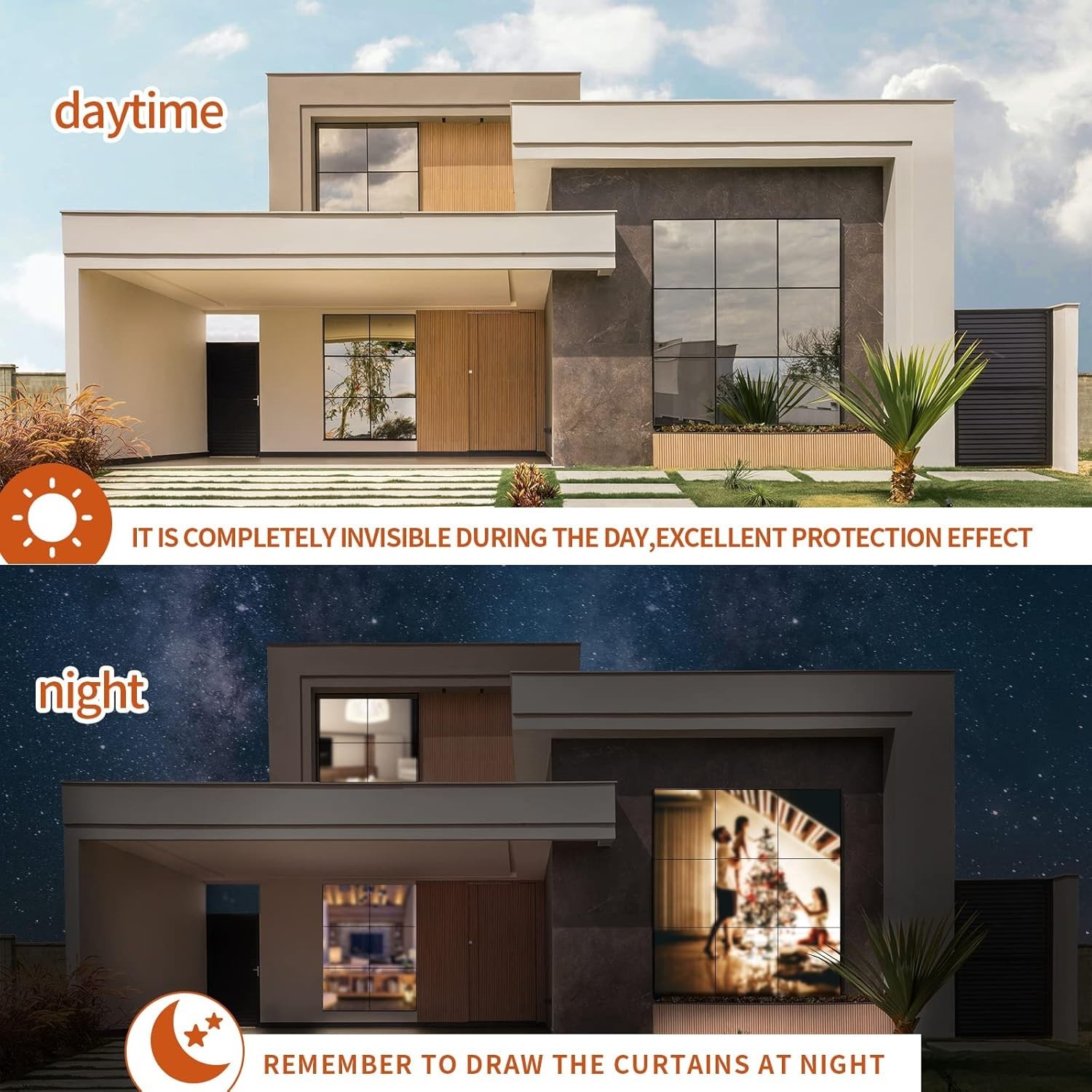 Cosmic Black Window Film, PET Material, Privacy Tint
