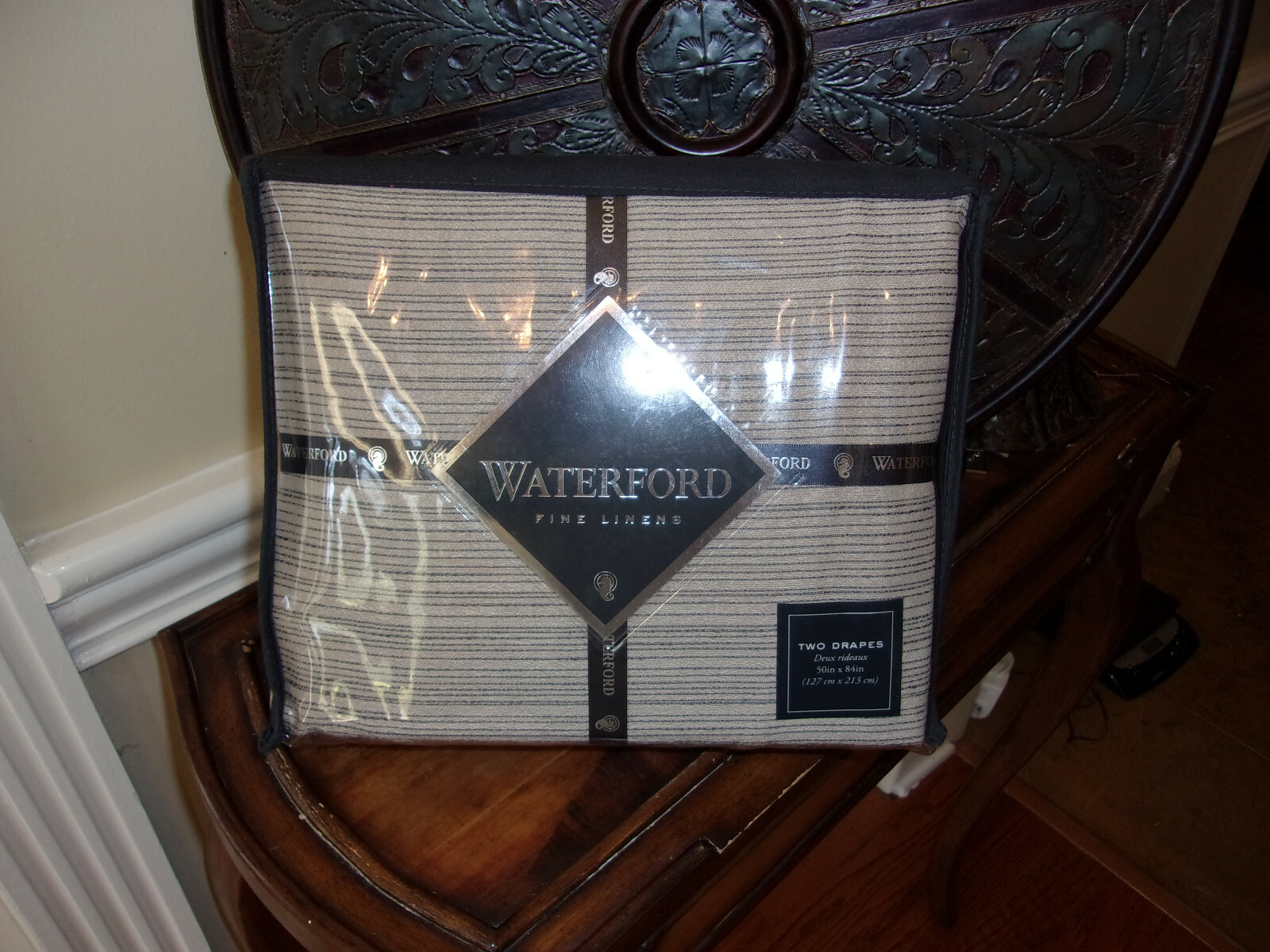 NIP Waterford Fine Linens Bainbridge Window Panels Draperies Pair
