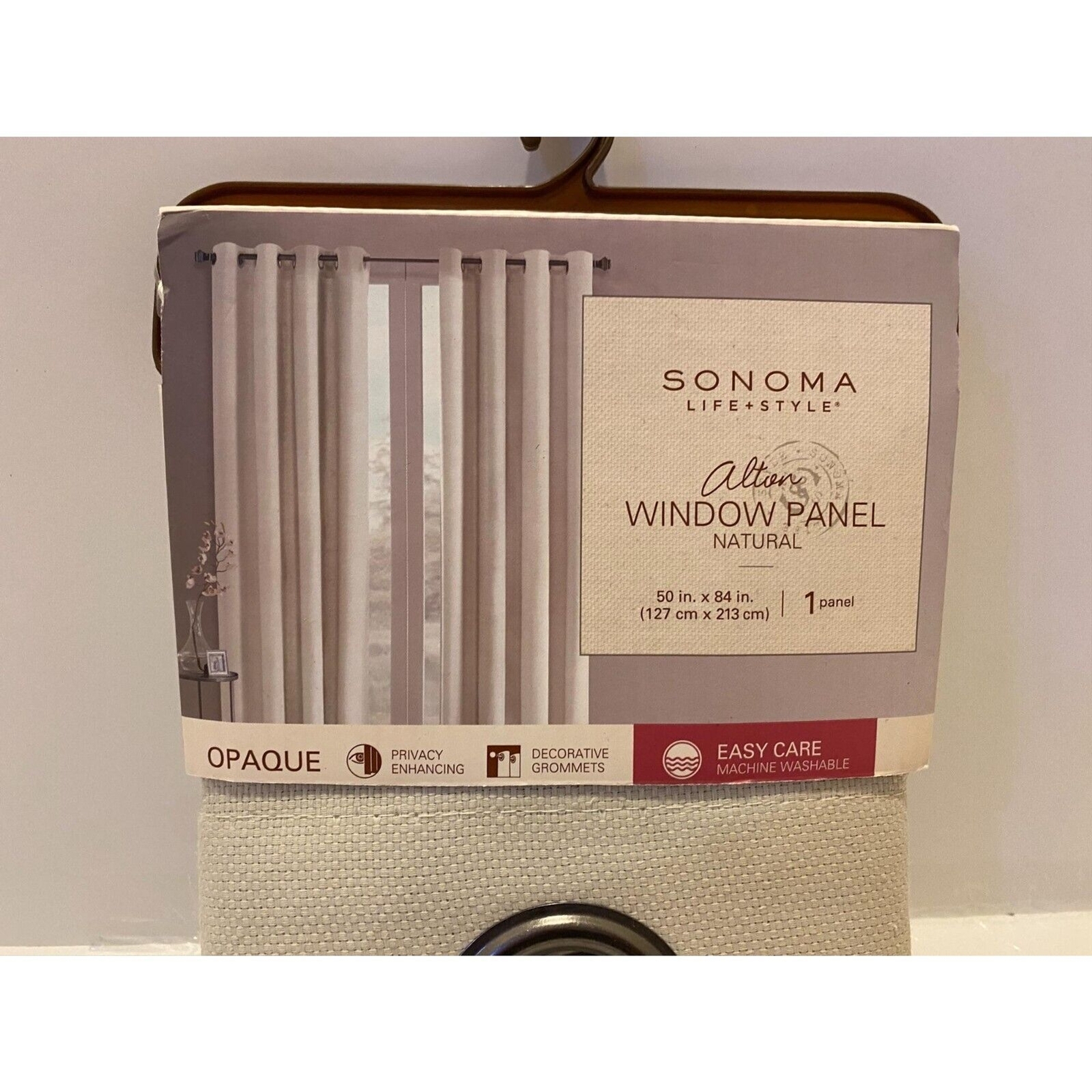 Sonoma Alton Window Panel Natural 50 x 84 Opaque Privacy Curtain