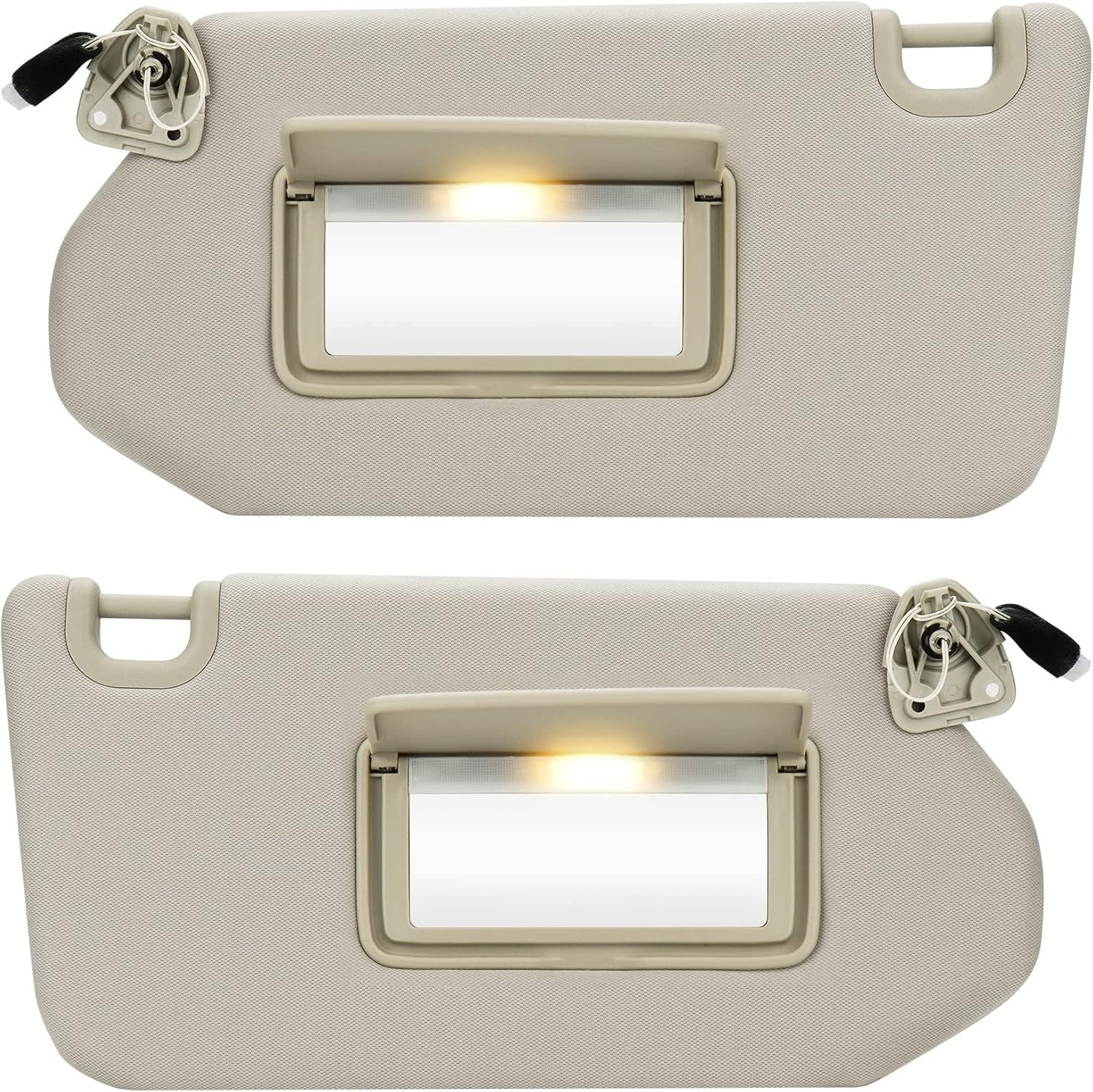 Left Driver Right Passenger Sun Visor Fit for Pathfinder 2013 2014 2015 Beige