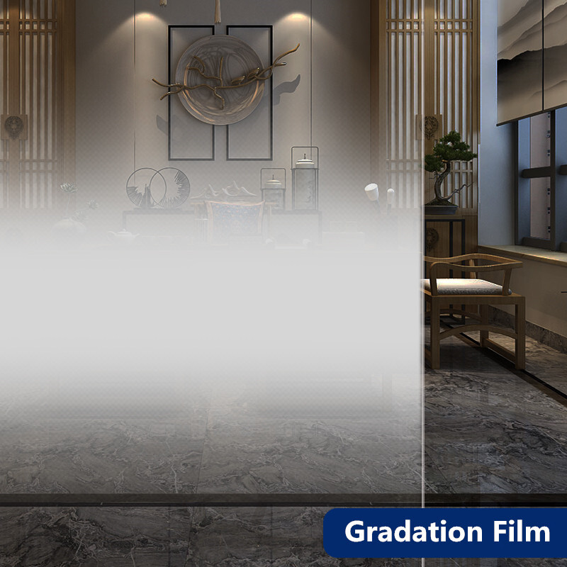 Window Film Gradient White Double Side Dots Sticker Semi-Privacy Vinyls Office