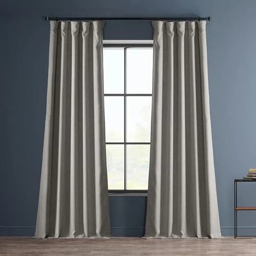 Exclusive Fabric & Furnishing Bellino Textured Room Darkening Curtain 50″ x 96″