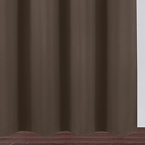 Chocolate Brown Thermal Blackout Curtains/52 X 84 Inch/Set of 2 Panels Room Dark