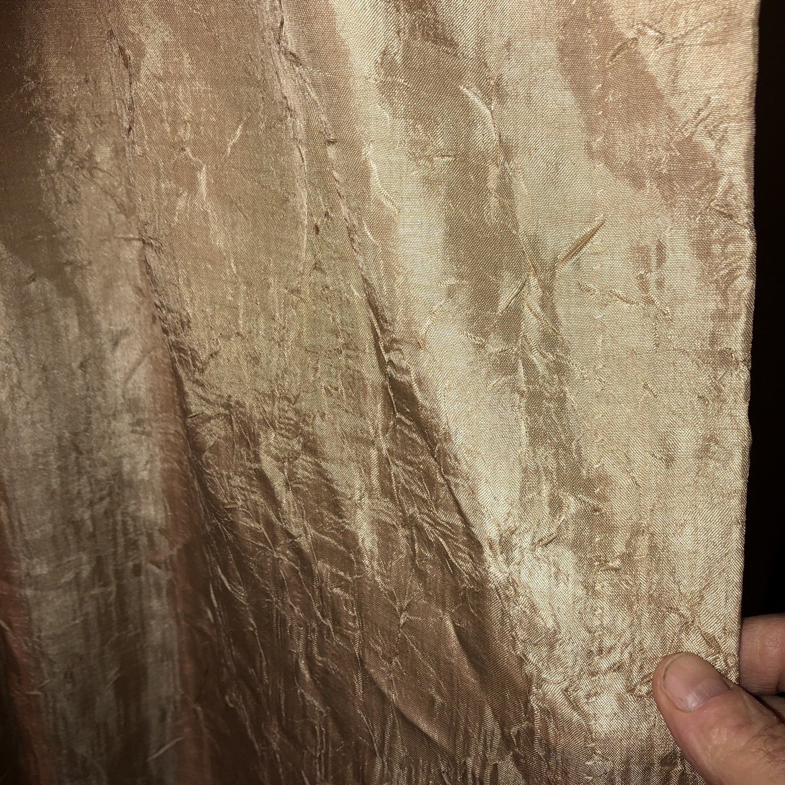 1 Pair Croscill Tan Taupe Parfait Pole Top Curtain Panel Pair Unlined 42×96
