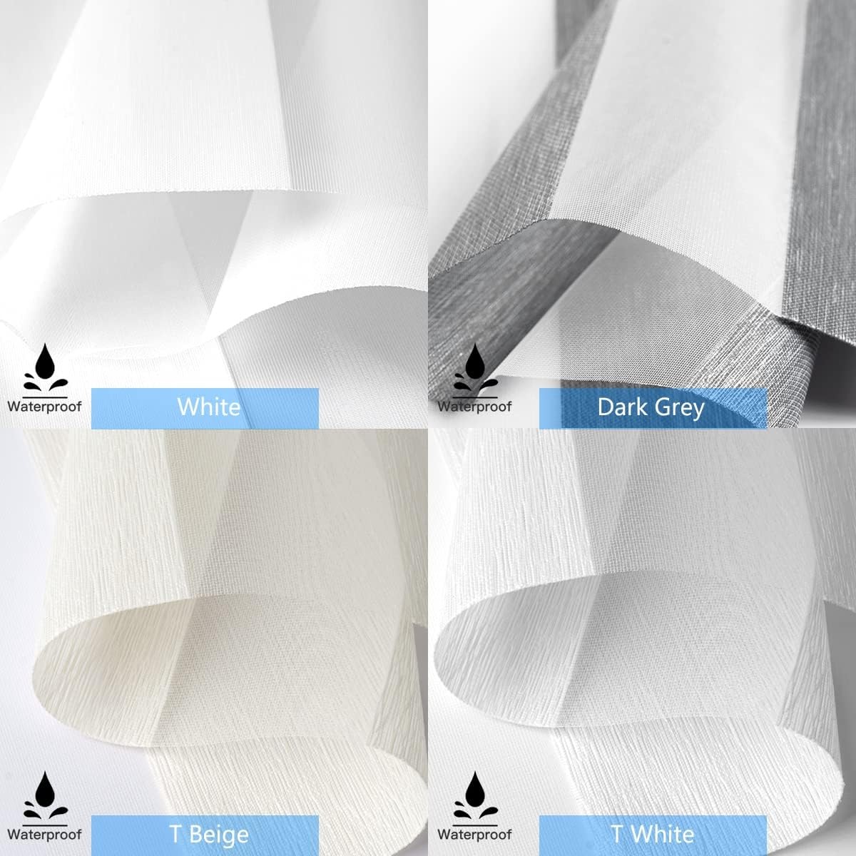 Zebra Shade Fabric Samples, Dual Layer Sheer Roller Shade Fabric Swatch