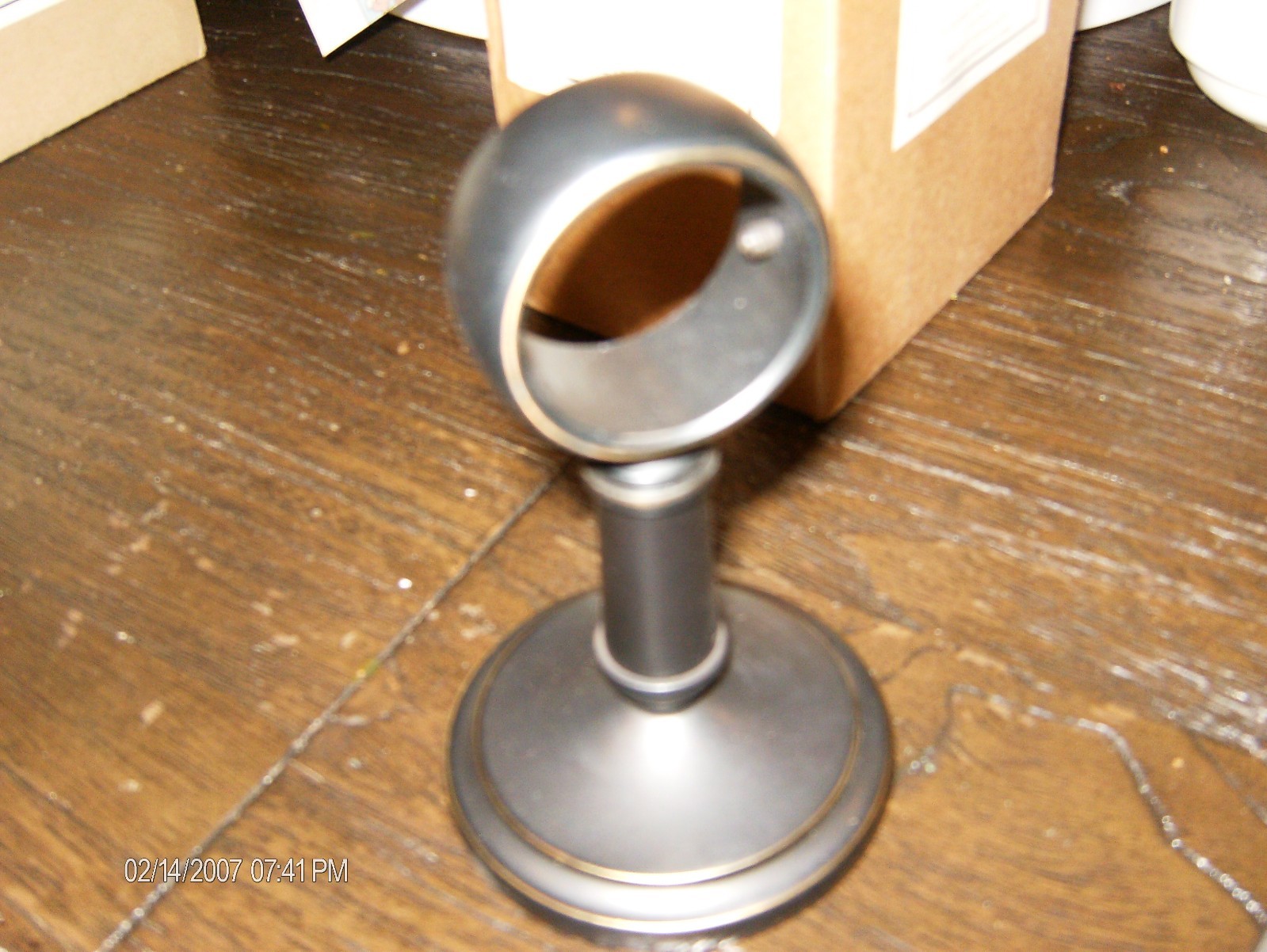 4 Restoration hardware estate bronze medium drapery Curtain Rod End Brackets