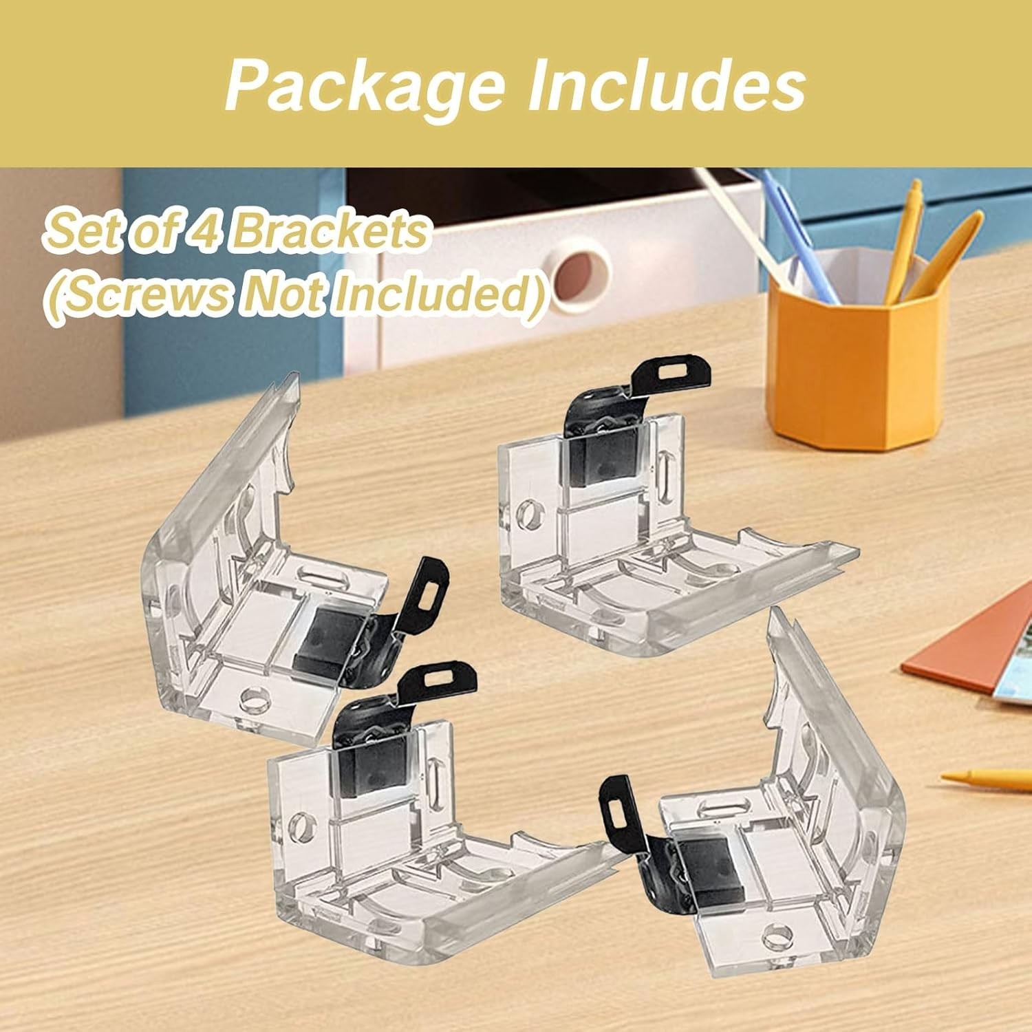 4 PCS Replacement Brackets for Cordless Blinds Metal Clip Mounting Bracket 1″…