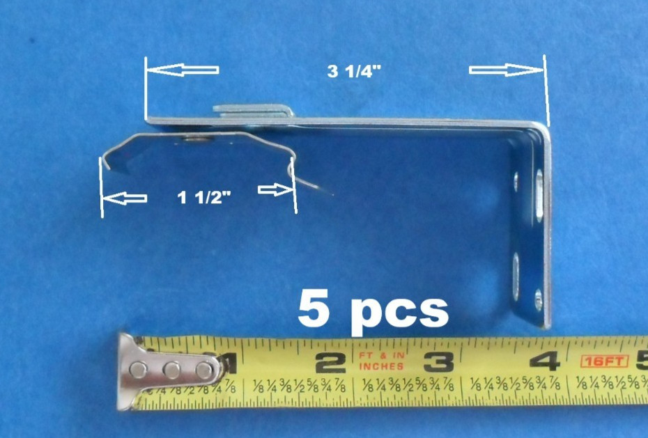 5 pcs Vertical Blinds Wall Mount with 1 1/2 Inch “C” Clamp Install L Brackets