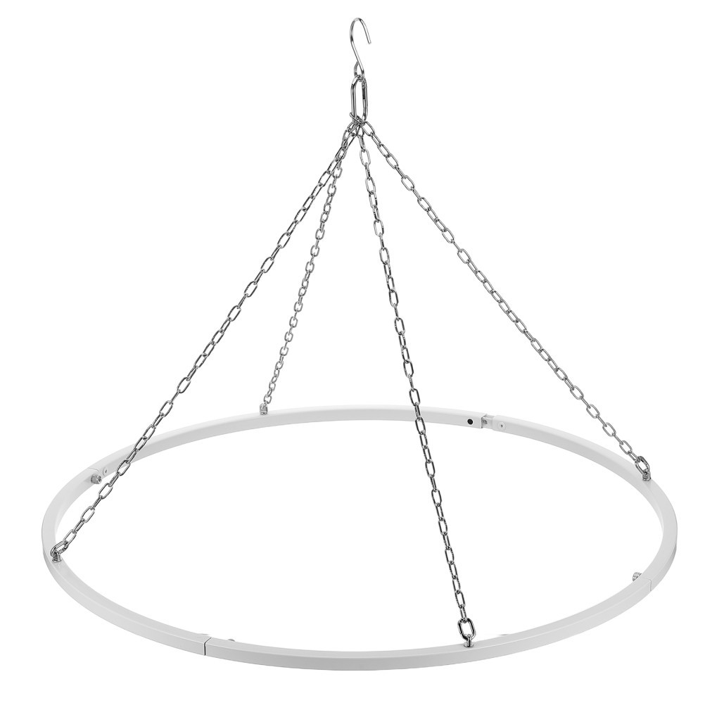 Hoop Ceiling Drapes Hanging Kit for Wedding – 23.62” Stainless Steel Canopy