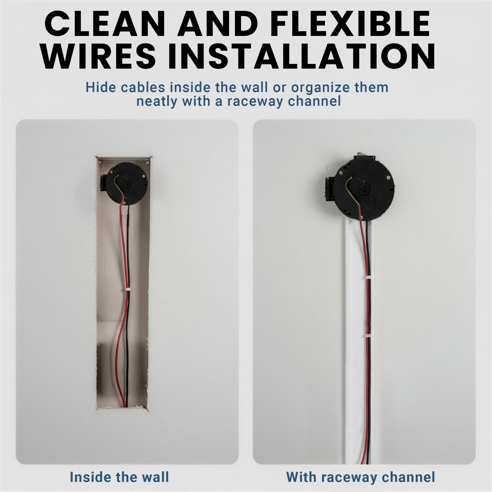 Retractable Wire Box PDLC Smart Film Cable Management Privacy Glass System