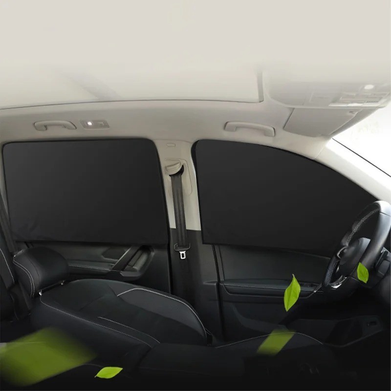SEAMETAL Magnetic Car Side Window Sun Shade Curtains UV Privacy 2PCS Universal