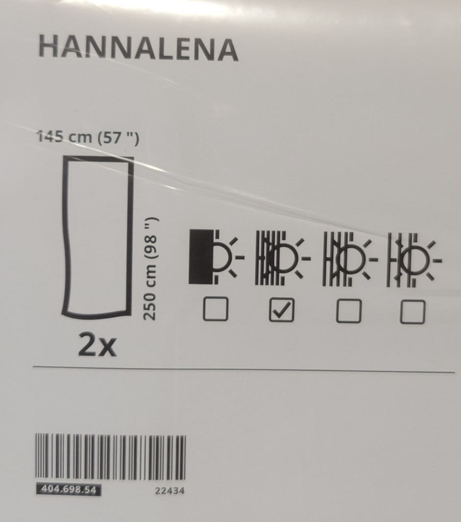 2 Pairs of HANNALENA Darkening Curtains 57″ x 98″ – Blue Green Gray