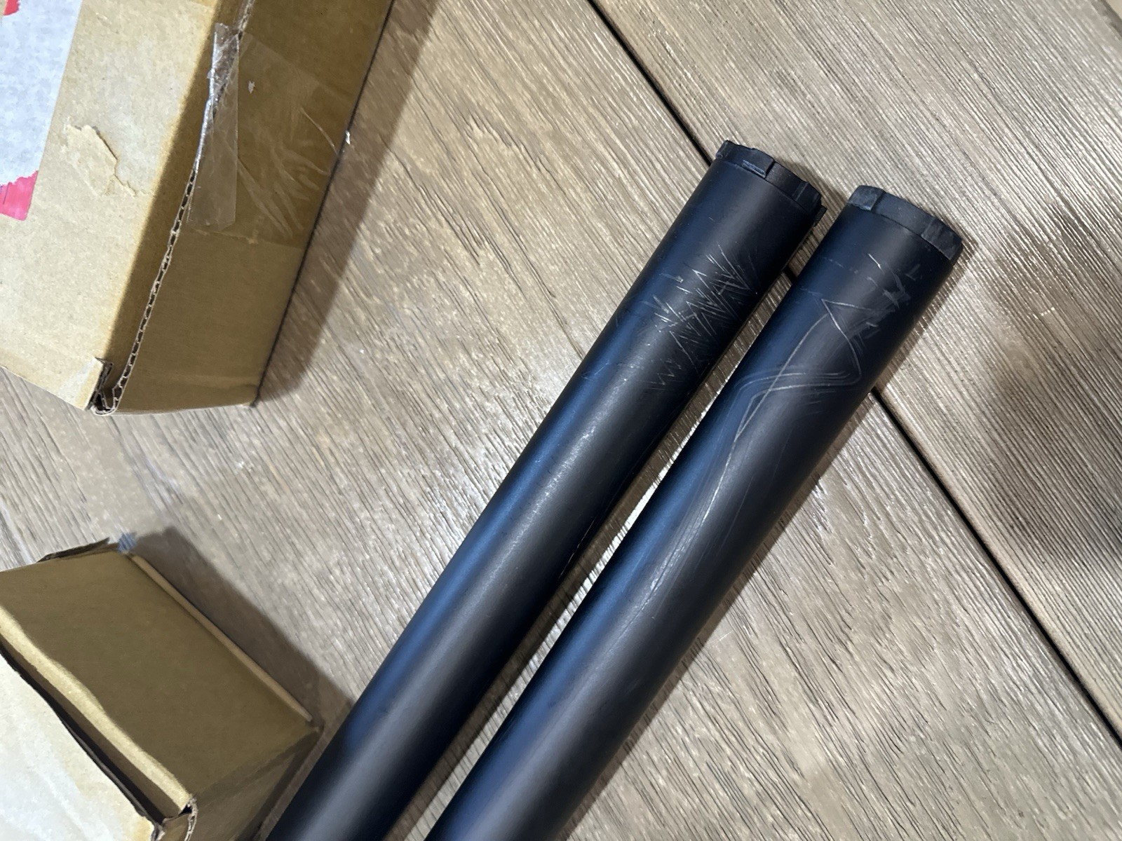 Pottery Barn Matte Black 1.25 Standard Curtain Drape Rod 166-240″ NO FINIAL