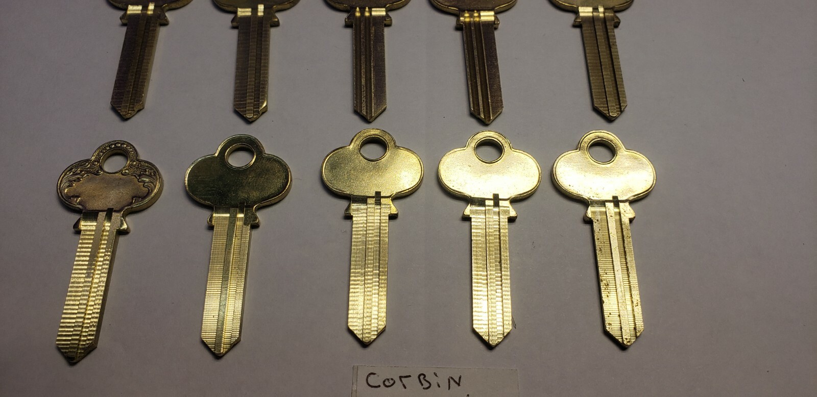 15 ASSORTED CORBIN X1-77-6 LOCKSMITH ORIGINAL CORBIN KEY BLANKS NEW OLD STOCK