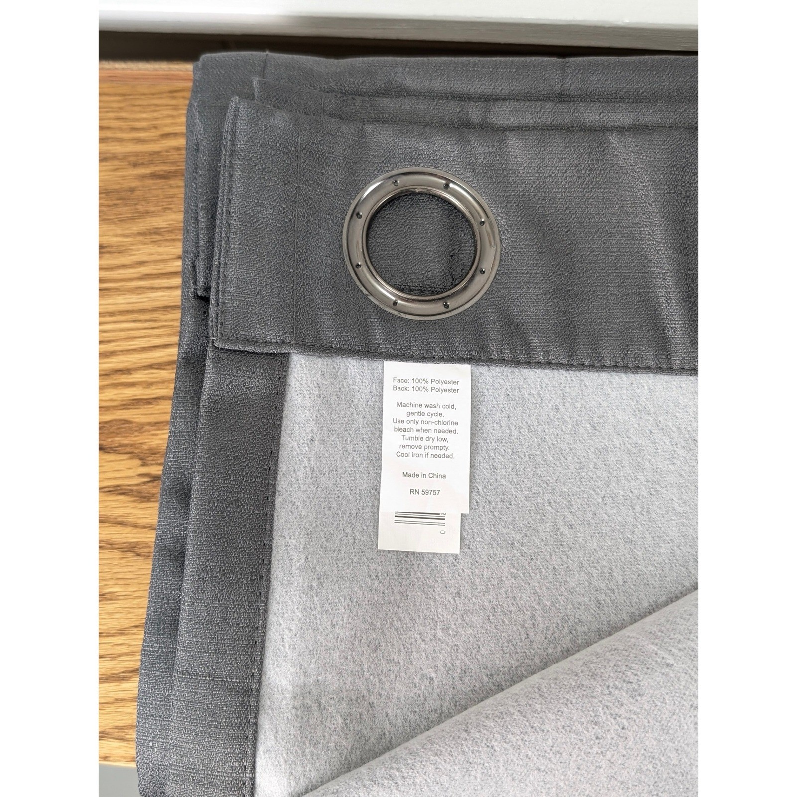 Eclipse DuoTech Grommet Curtain Panel Draft Stopper Total Blackout 40×84 Grey