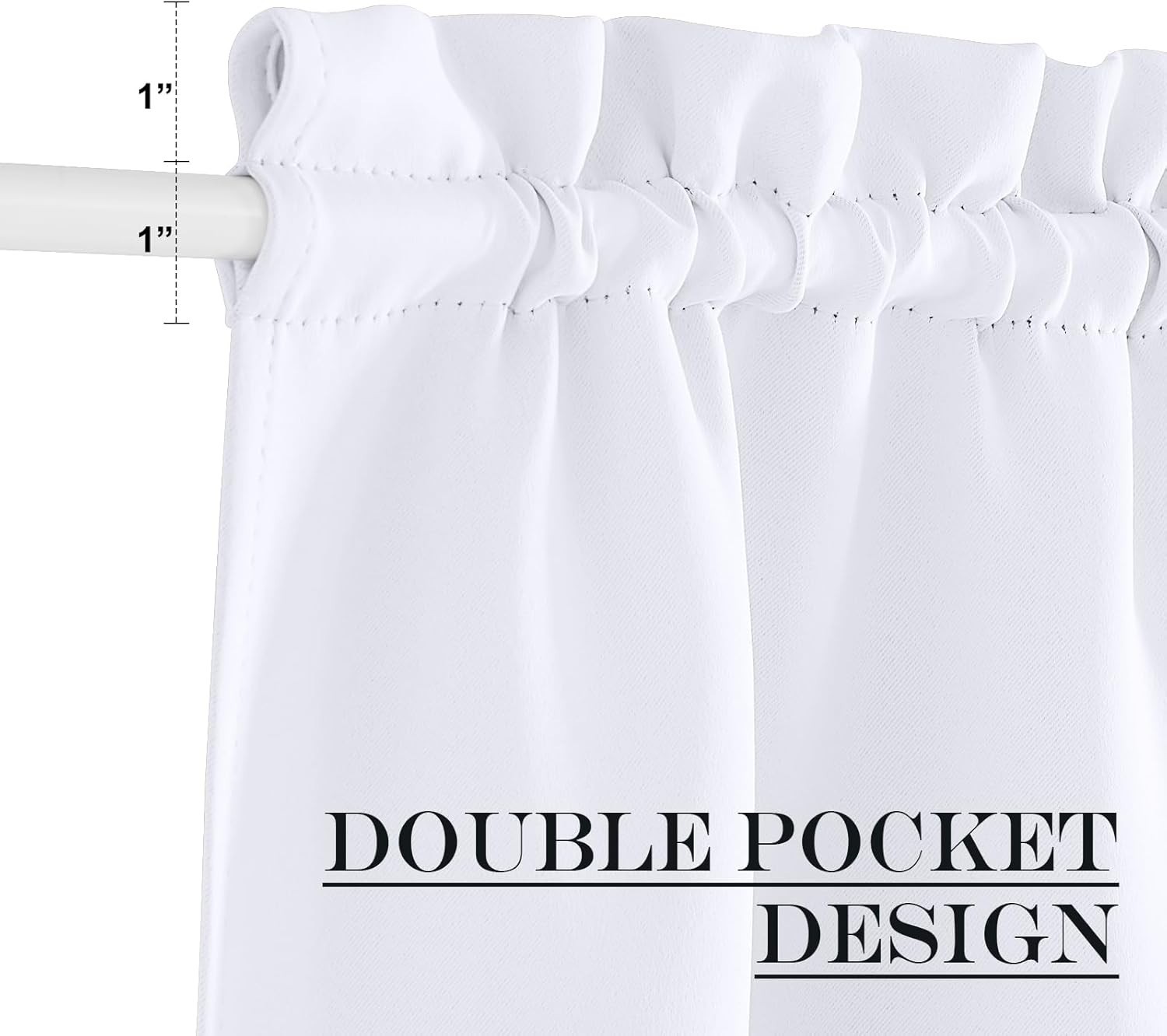 Blackout Side Door Curtain Polyester 12×40 Inches Privacy Shade Insulated