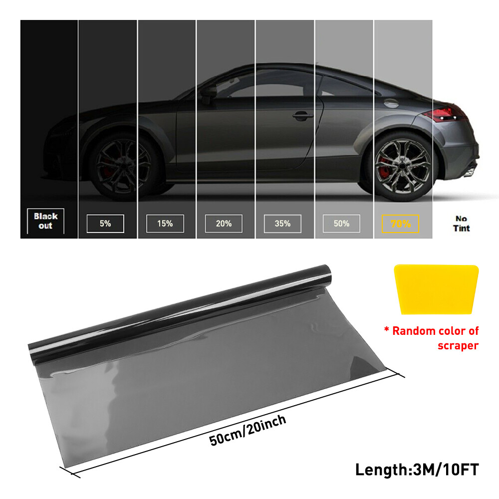 300CM Uncut Roll Window Tint Film 70% VLT 20″ x 10’ft Feet Car Home Office Glass