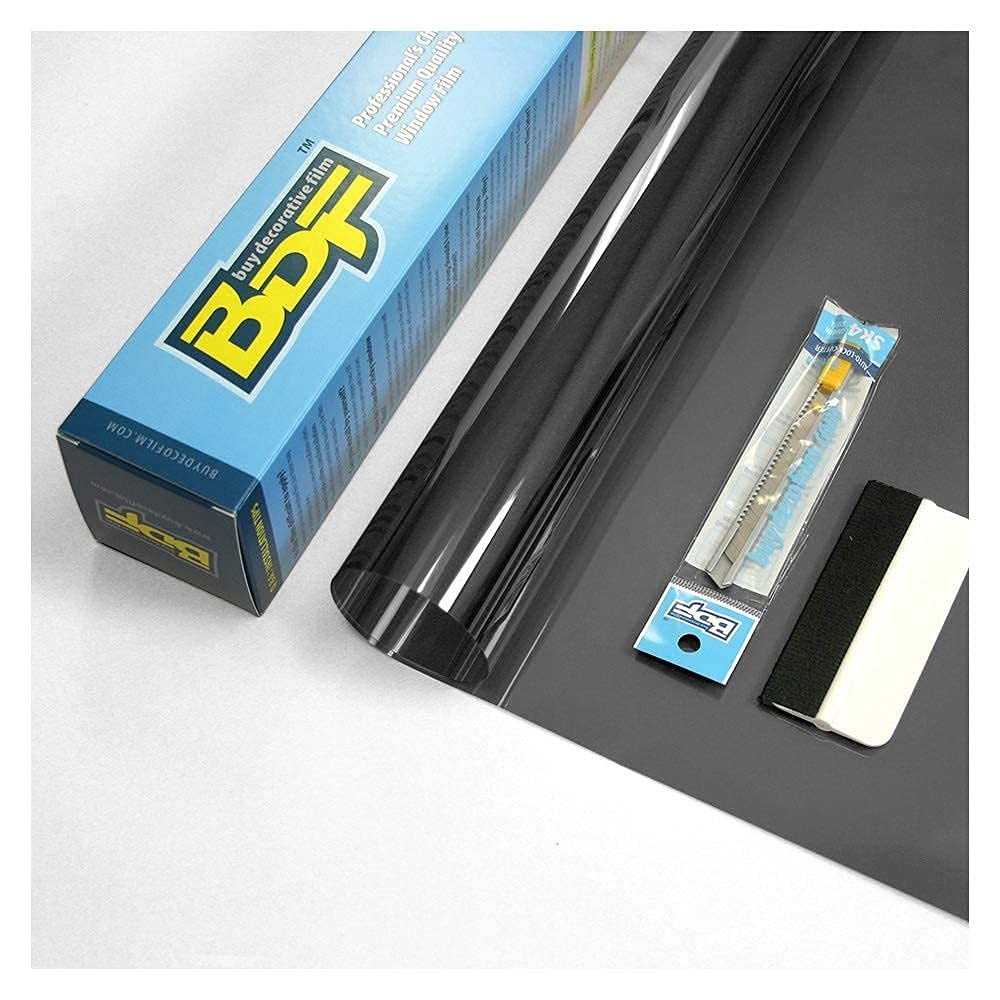 Daytime Privacy Window Film – Sun Control Natural Black 48in x 24ft – Dark Tint