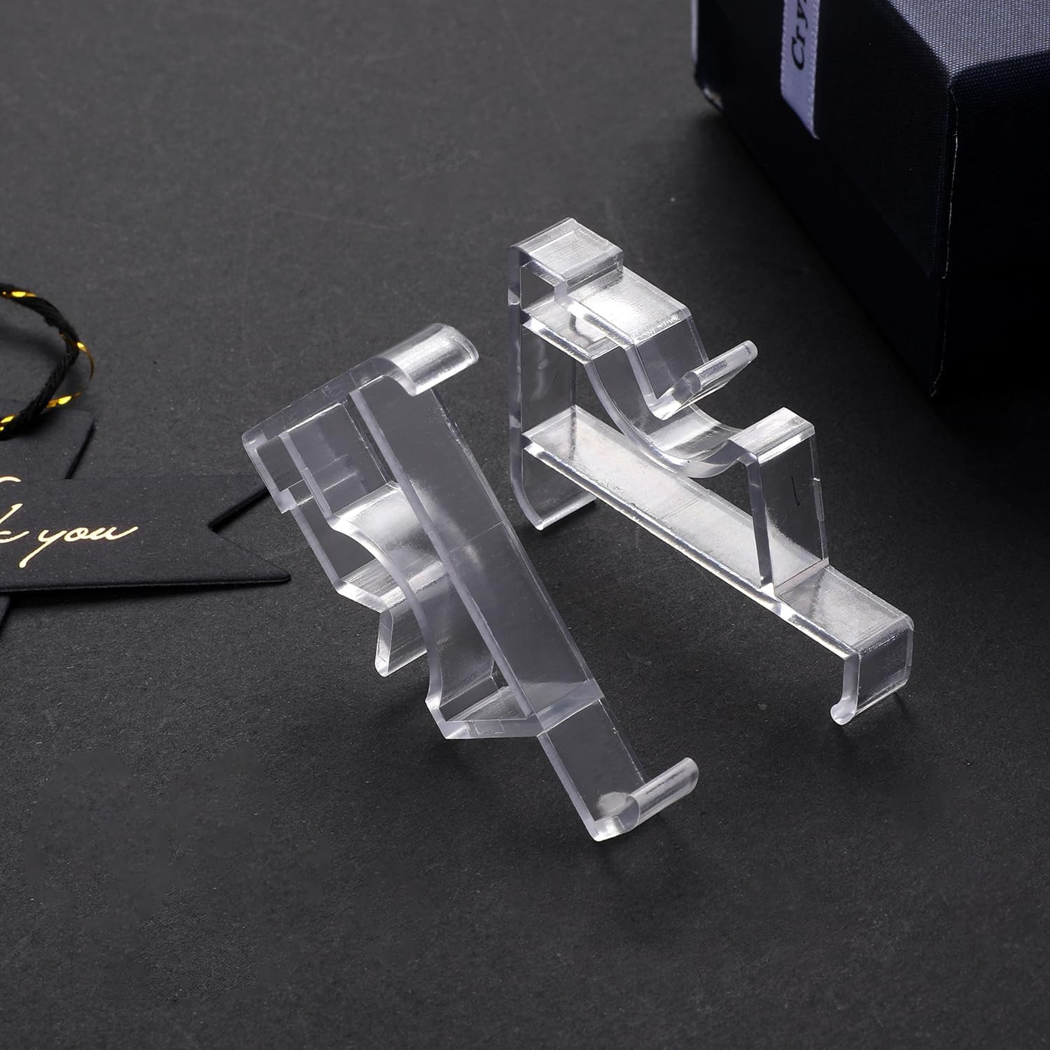 12 Pcs Valance Blind Clips Replacement Clear 2 Inch Plastic Hidden Clips for Hor
