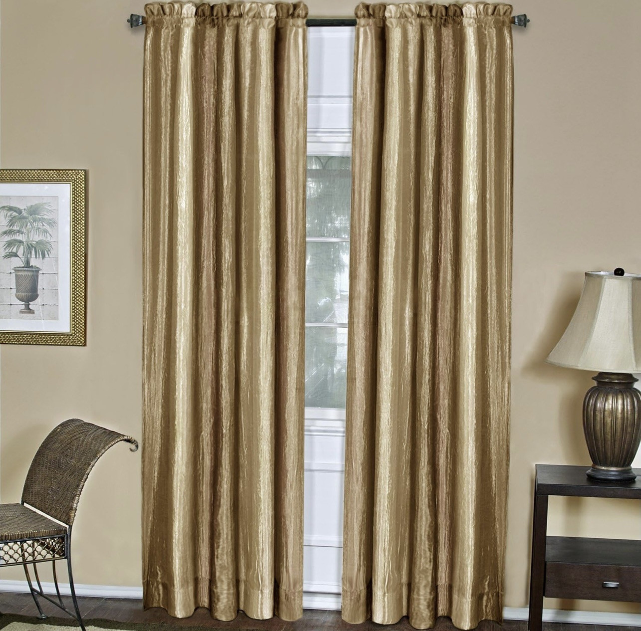 Ombre Panel Light Filtering Semi-Sheer Window Curtain – One 84” L X 50” W Panel