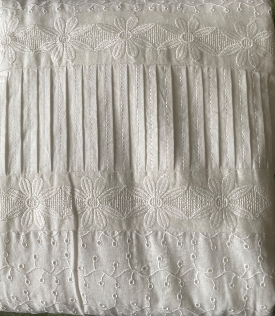 Pottery Barn x LoveShackFancy Ivory Eyelet Embroidery Light-Lined Curtain 48×84″