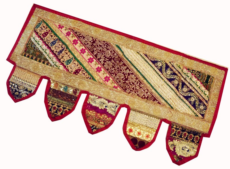 Indian Cotton Door Hanging Toran Patchwork Embroidered Home Décor Gift For His