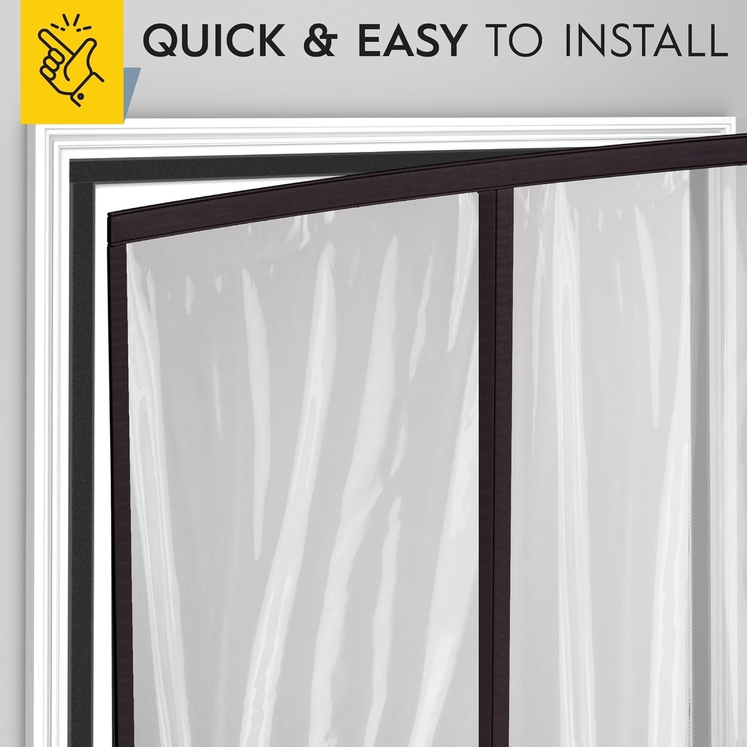 Magnetic Thermal Insulated Door Curtain – Transparent EVA Door Cover for Wint…
