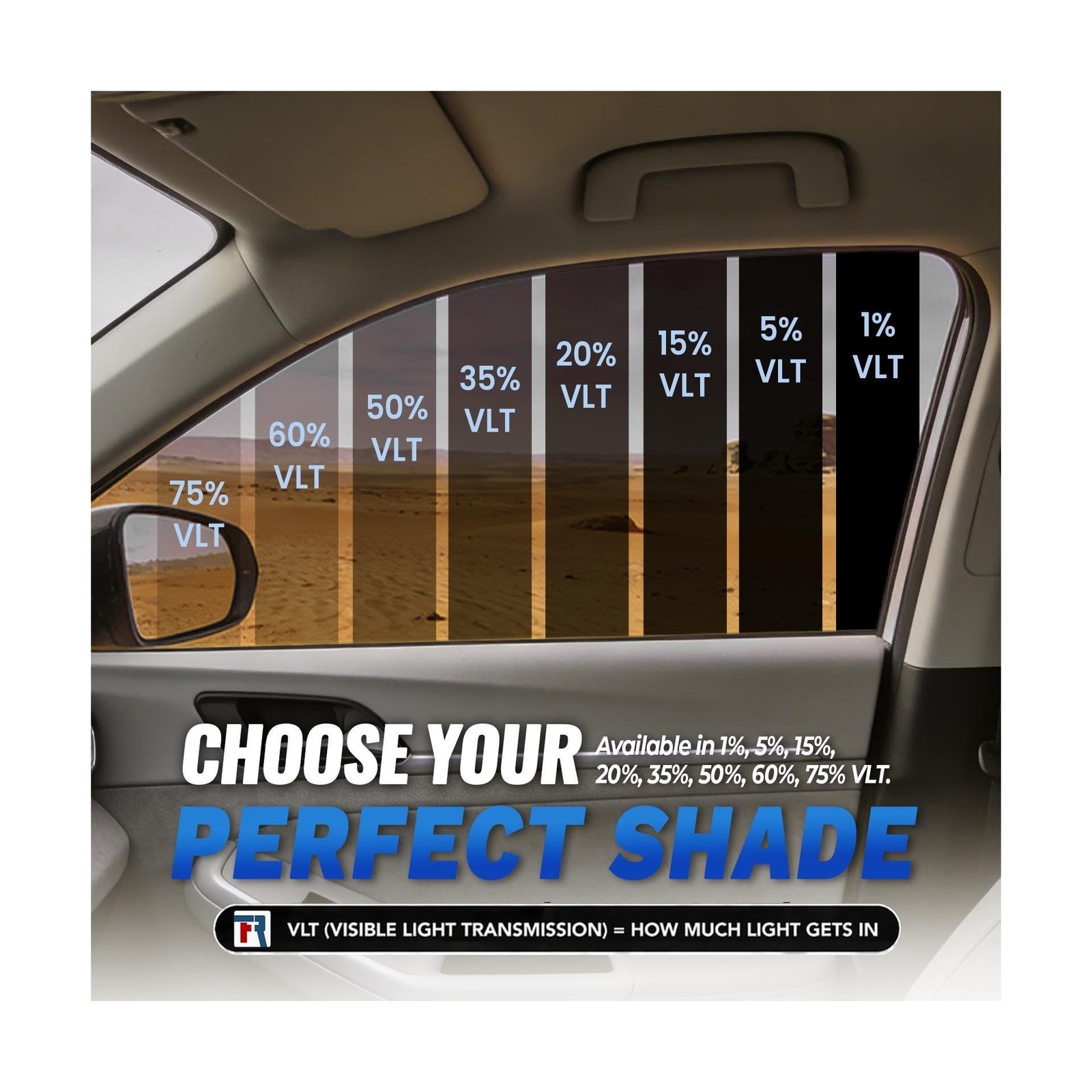 RockRose 15% Premium Carbon Car Window Tint Film 24 in x 100FT 2PLY Charcoal …