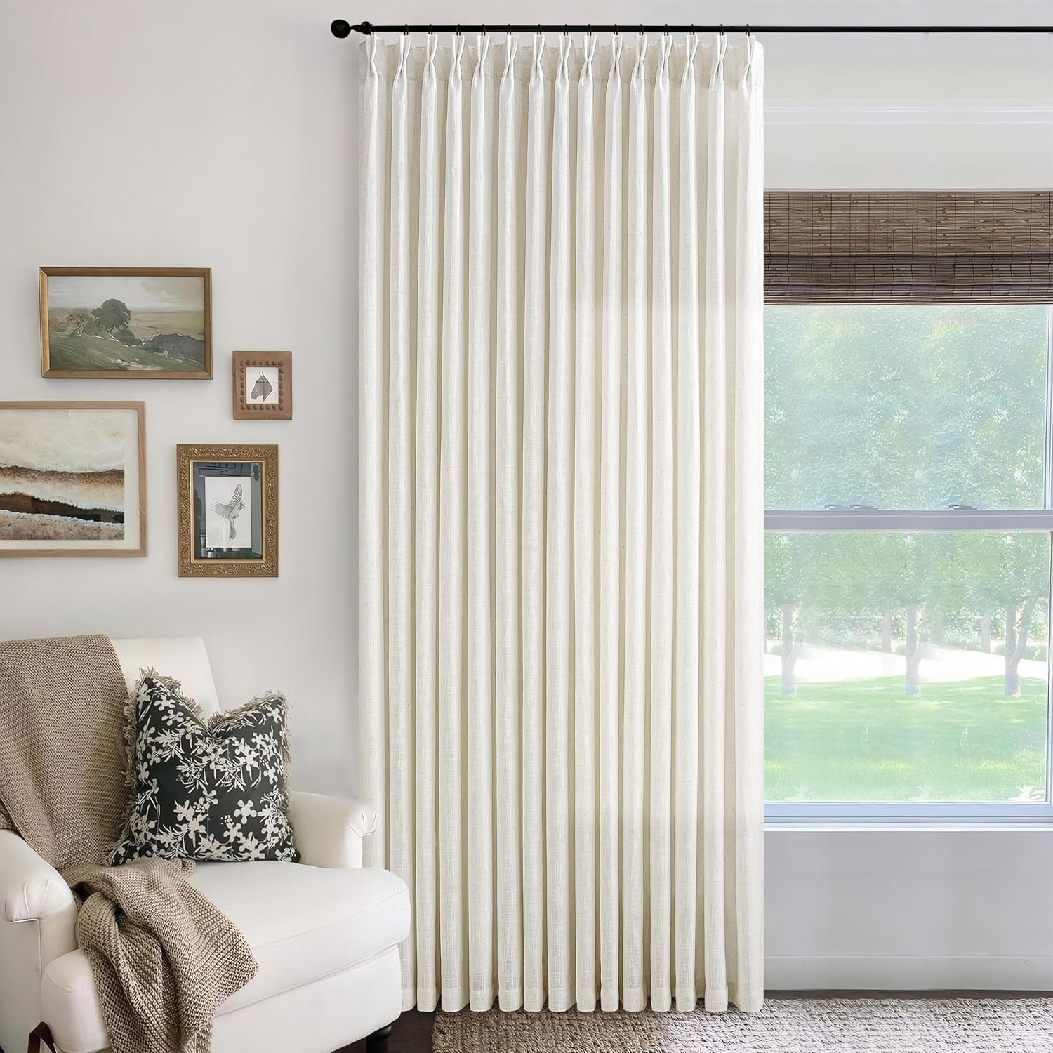 Extra Wide Pleated Curtains 108 Inches Long 100 Inch Width Patio Sliding Door Li