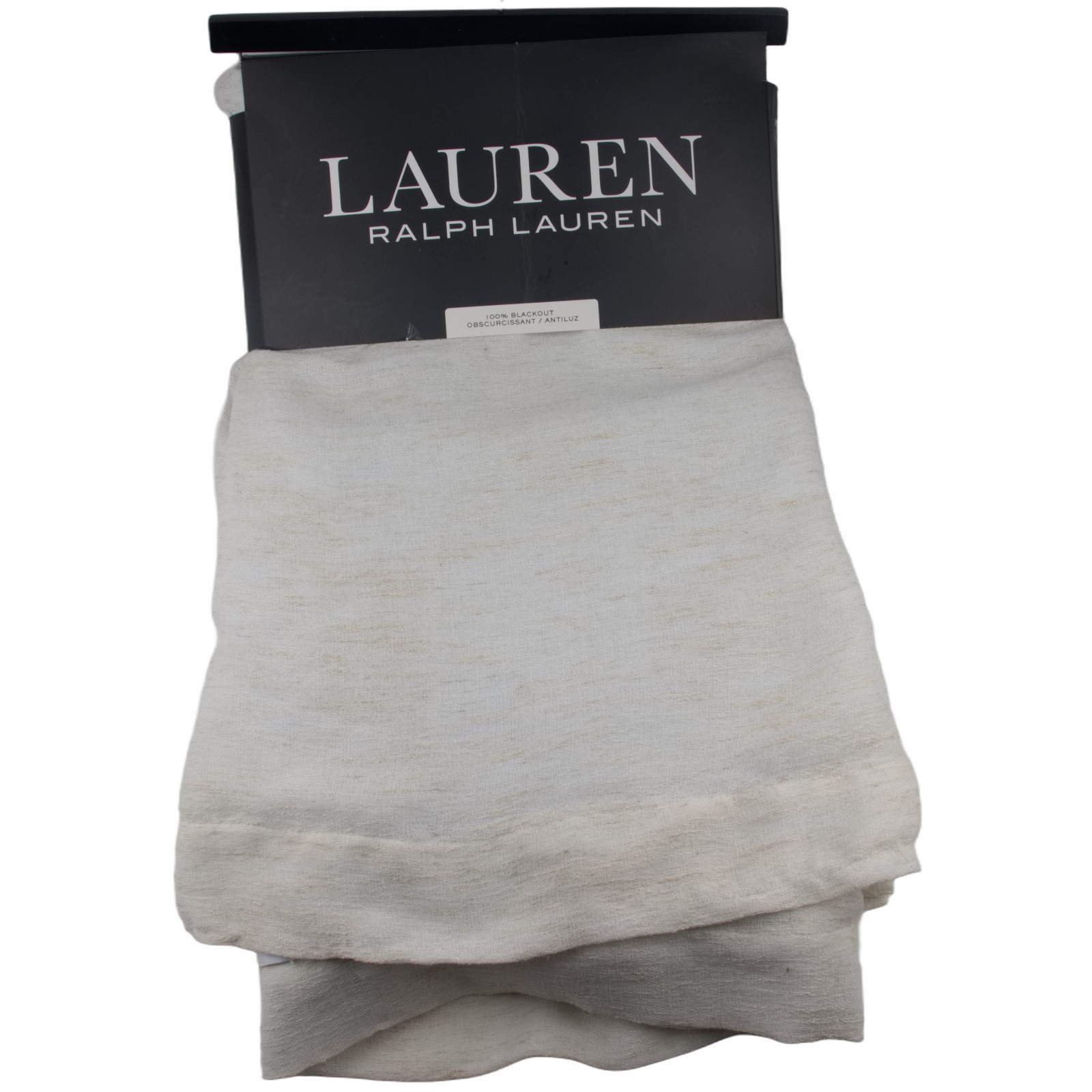 Ralph Lauren Curtains 2 Window Panels 54″ x 96″ Linen Natural Back Tab Blackout