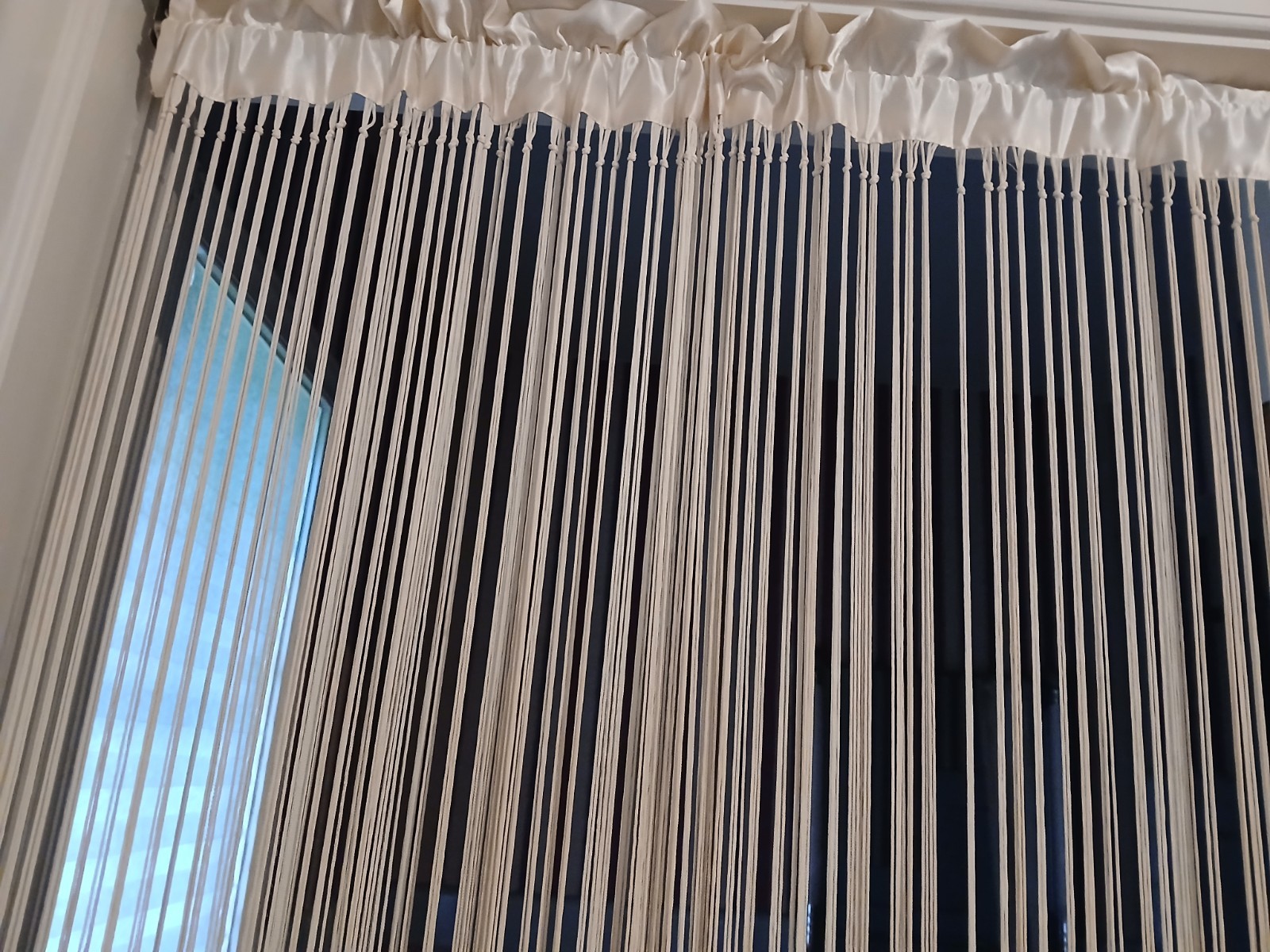 Fringe String Door Divider Single Panel Curtain Off-White 42″ x 75″ India