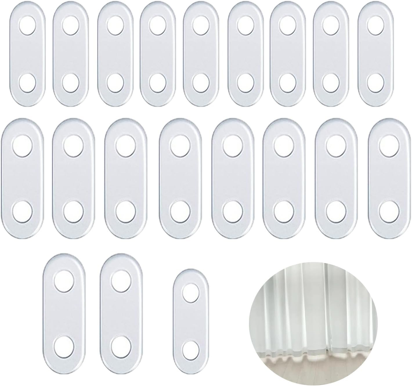 20 Pack Curtain Weights Bottom Pendant Sewing Oval Iron Drapery Weight for Curta