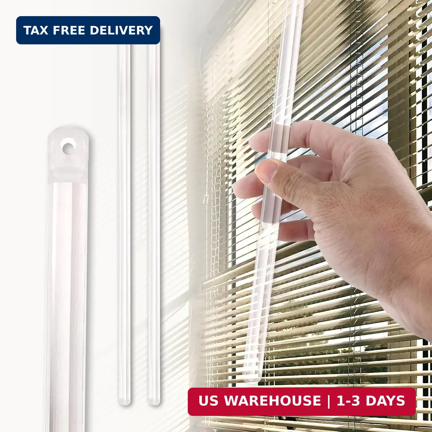 Amazing Drapery Hardware Clear Hexagon Acrylic Drapery Tilt Wand with Built-in T