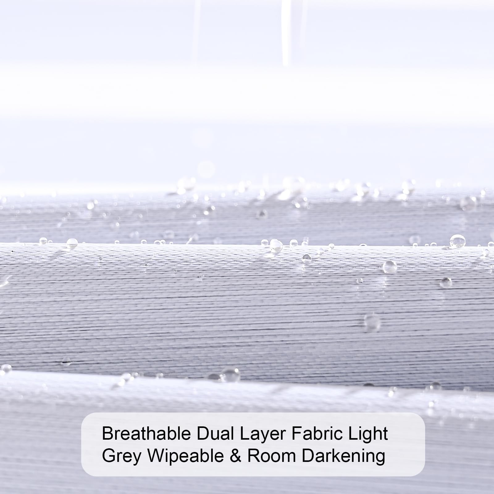 Persilux Blackout Cordless Zebra Blinds 35×72 Light Grey Thermal Insulated Dual