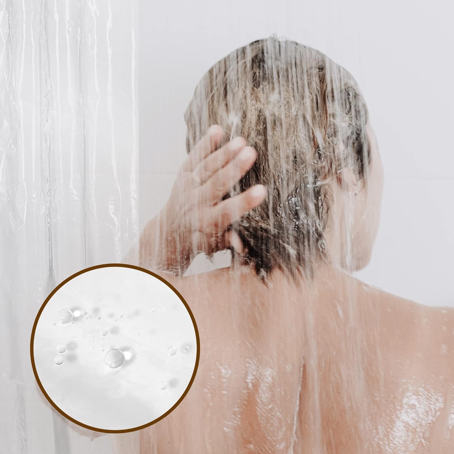 Barossa Design Plastic Shower Liner Clear 72″W x 72″L (Pack of 1), 1a.