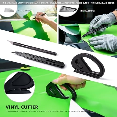 Window Tint Kit, Car Window Tint Tools Kit Vinyl Wrap Tool with 500ml