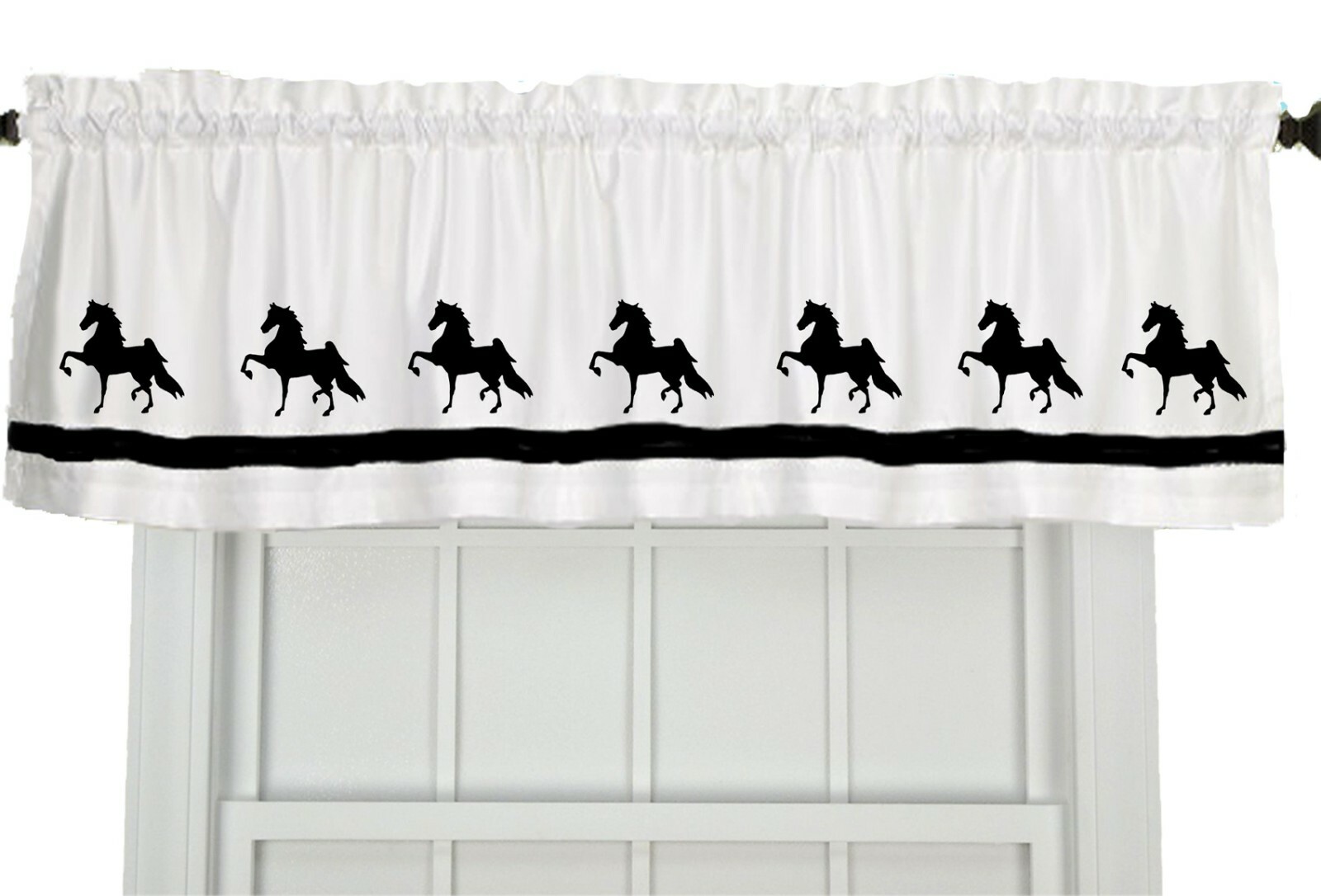 American Saddlebred Horse Window Valance in Your Choice of Colors Handmade Decor