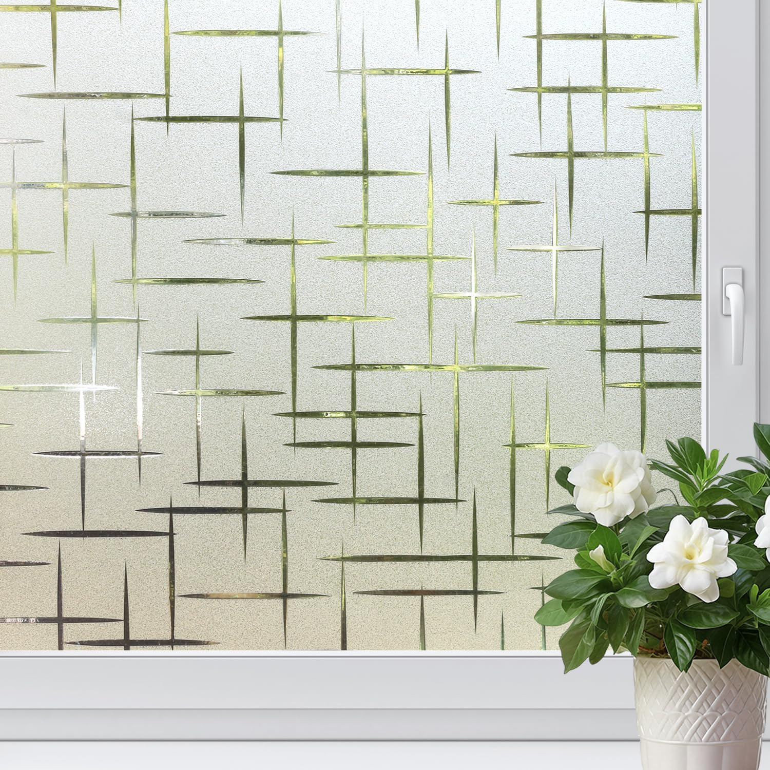 One Way Window Film, Daytime Privacy Sun Blocking Reflective Window Film No Glue