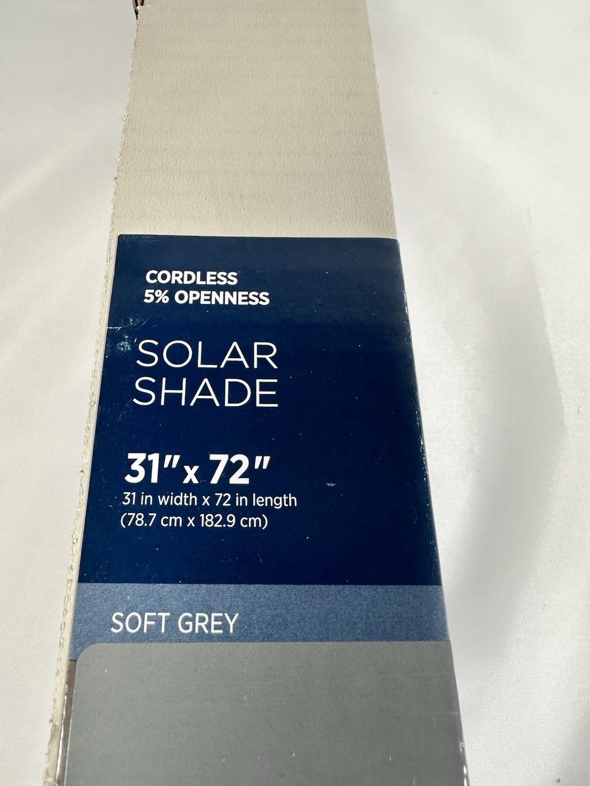 Light Filtering Roller Shades 5% Openness Solar Screen 32”W x 72″ H Grey (1279