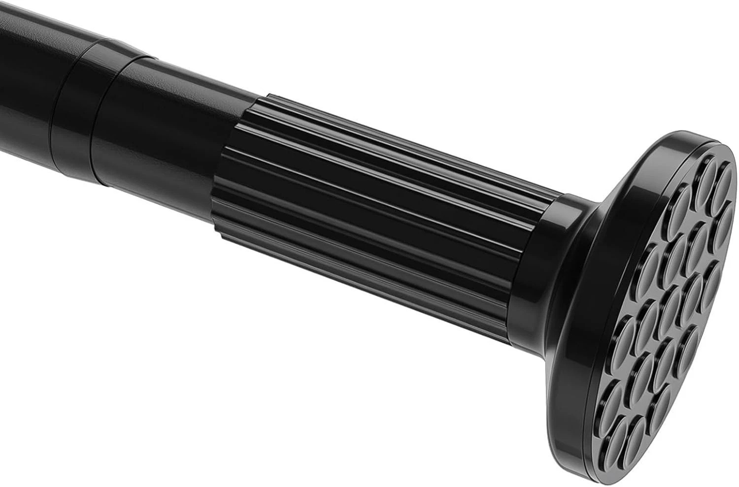 Heavy Duty Tension Curtain Rod 51-126″ Black Carbon Steel No Drill Rustproof
