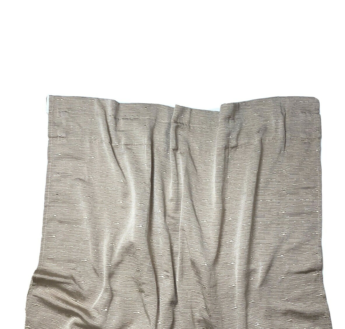 2 Essential Home Textured Curtains Drapes Panels Beige Taupe Light 63″ Faux Silk