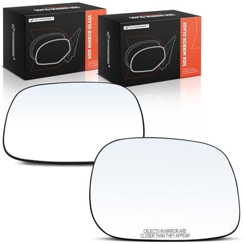 2-PC Driver and Passenger Side Heated Mirror Glass with Backing Plate