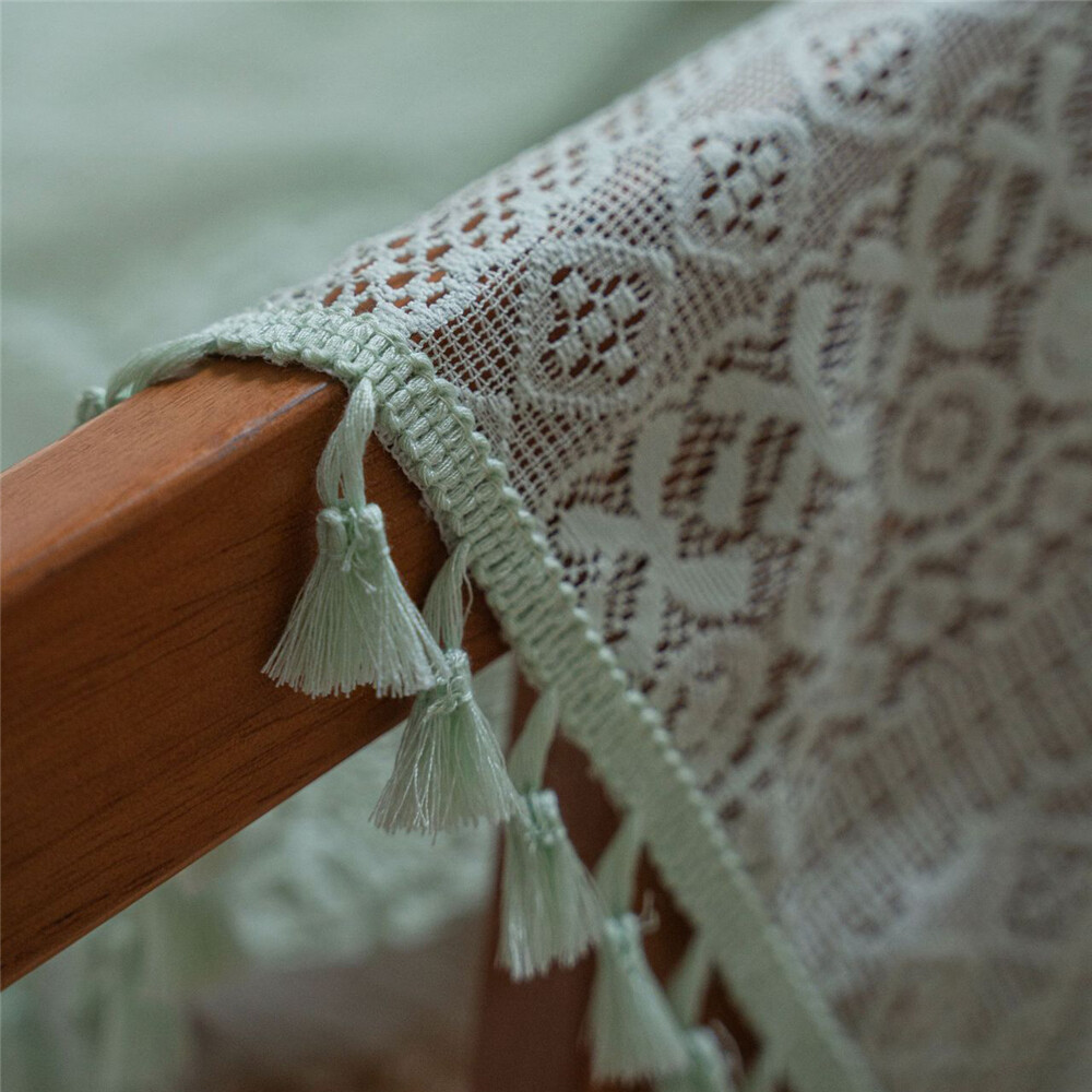 Crochet Transparent Hollowed Out Living Room Balcony Bedroom Window Drape Decor
