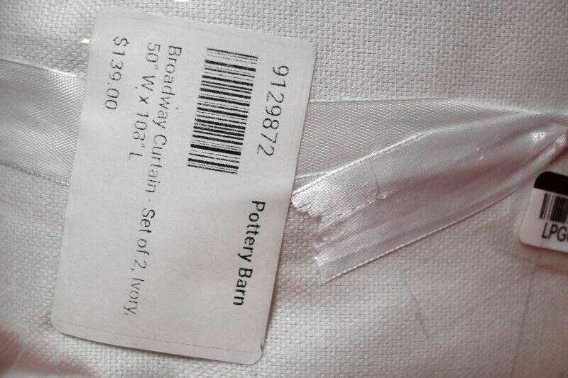Pottery Barn Broadway Blackout Curtains Set of 2, 50″ x 108″ Ivory New