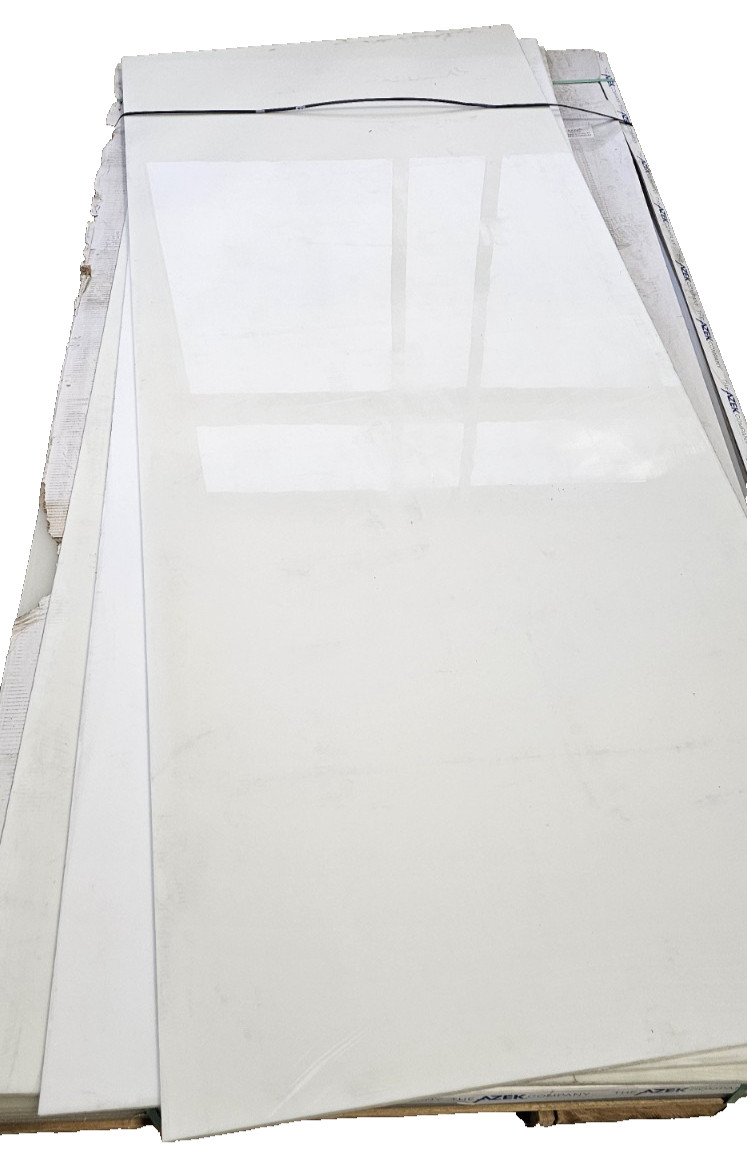 QTY 8 New Azek Acoufelt Solid Panels, 48″ x 120″ x 3/4″ PVC Trim Board UHMW