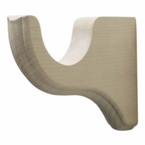 Kirsch Unfinished Wood Trends Bracket 3 1/2″ Return for 2″ Pole (5503EG091)