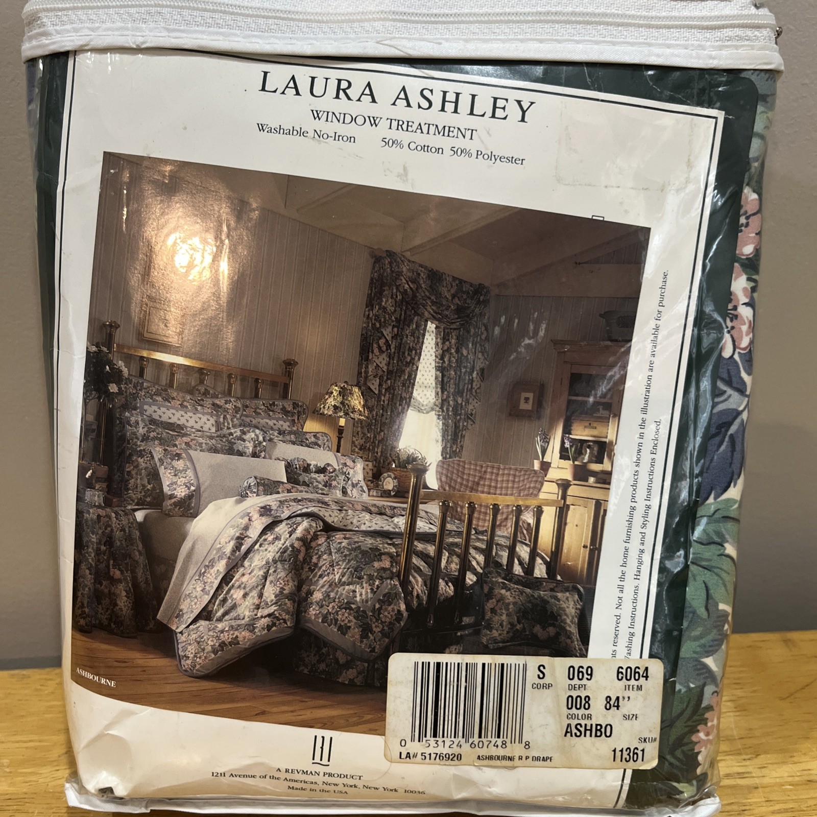 Laura Ashley ASHBOURNE Lined Rod Pocket Drapes 82 x 84 NIP NEW-3 Available