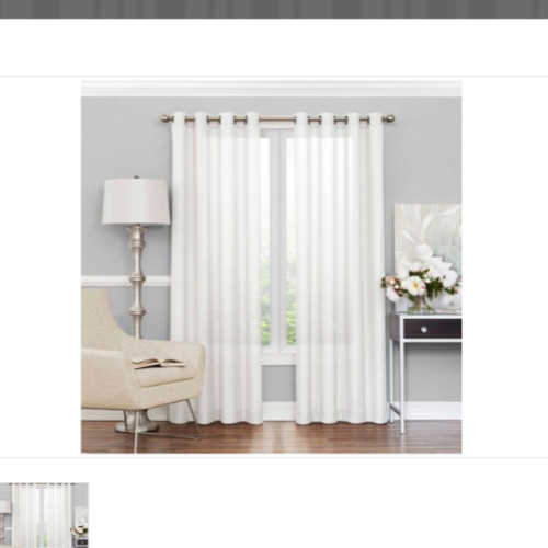 Eclipse Curtain Light Filtering One Panel 52in X 108in White
